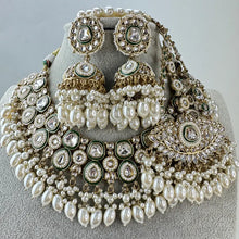 White pearl Antique Kundan Meena Necklace/Bollywood Jewelry/Indian bridal Kundan necklace/indian Pakistani Punjabi wedding jewelry