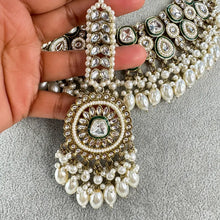 White pearl Antique Kundan Meena Necklace/Bollywood Jewelry/Indian bridal Kundan necklace/indian Pakistani Punjabi wedding jewelry