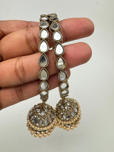 Antique Dull Gold Mirror Pearl Jhumka Bangles Set(2 Pc)/Indian bangles/Punjabi Pearl bangles Set/Bridal bangles/wedding jewelryLatkan bangle