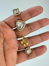 Fine Victorian Moissanite Polki Ring/Two Finger Adjustable Ring/Statement Finger Ring, Indian Jewelry/Double Finger Ring, Cocktail Ring