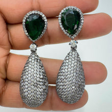 CZ Nano Diamond teardrop earrings/Drop diamond earrings/Indian/Pakistani/Bollywood/CZ earrings/AD earrings/Statement earrings/Gift for her