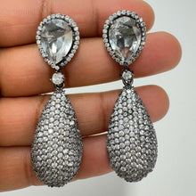 CZ Nano Diamond teardrop earrings/Drop diamond earrings/Indian/Pakistani/Bollywood/CZ earrings/AD earrings/Statement earrings/Gift for her