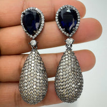 CZ Nano Diamond teardrop earrings/Drop diamond earrings/Indian/Pakistani/Bollywood/CZ earrings/AD earrings/Statement earrings/Gift for her