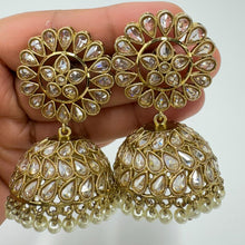 Antique Polki kundan Jhumka/stone Jhumka/Indian Jewelry/Pakistani Jewelry/Punjabi Jewelry/Statement earrings/Bridal earring/Indian wedding