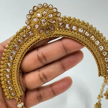 Gold Bridal Antique Classic Hair Brooch With Gold Plating kondai/Bharatanatyam Kuchipudi Dance/south indian wedding/Hair accessories