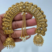 Gold Bridal Antique Classic Hair Brooch With Gold Plating kondai/Bharatanatyam Kuchipudi Dance/south indian wedding/Hair accessories