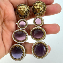 Kareena Kapoor Sabyasachi-inspired monalisa stone and CZ earrings,Victorian earrings,Designer earring Sabhyasachi jewelry,statement earrings