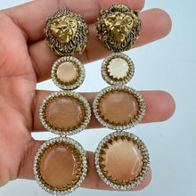 Kareena Kapoor Sabyasachi-inspired monalisa stone and CZ earrings,Victorian earrings,Designer earring Sabhyasachi jewelry,statement earrings