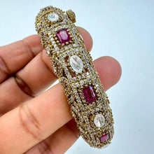 Moissanite polki Single Kada Bangle openable bangle, Premium collection, Polki bangle, Bridal Polki Kada, Sabyasachi Jewelry,Designer Bangle