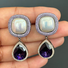 CZ Nano Diamond earrings Indian cz earrings American diamond studs Pakistani Jewelry AD earrings Cocktail earrings Gift for her