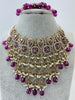 Purple Pearl Polki Kundan necklace set/Statement necklace Set/Indian Jewelry/Pakistani Jewelry set/Wedding necklace/Bridal necklace/Indian