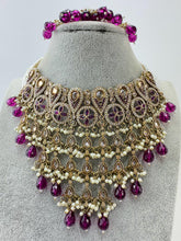 Purple Pearl Polki Kundan necklace set/Statement necklace Set/Indian Jewelry/Pakistani Jewelry set/Wedding necklace/Bridal necklace/Indian
