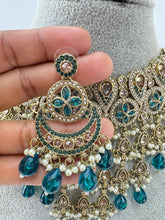 RamaGreen Pearl Polki Kundan necklace set/Statement necklace Set/Indian Jewelry/Pakistani Jewelry set/Wedding necklace/Bridal necklace