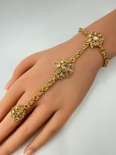Gold Polki Single Hath Paan/Bracelet/Haath phool/Hathh Panja/finger Hand bracelet/Bridal Jewelry/hand harness/ Hand Jewelry/wedding jewelry