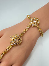 Gold Polki Single Hath Paan/Bracelet/Haath phool/Hathh Panja/finger Hand bracelet/Bridal Jewelry/hand harness/ Hand Jewelry/wedding jewelry