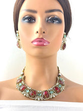 Ruby Red Victorian Moissanite polki CZ Necklace, Sabyasachi Necklace, Statement Necklace, Semi Precious Necklace, Designer,Indian Pakistan