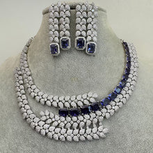 Purple Cz Diamond necklace, American Diamond, Necklace,Indian pakistani jewelry for wedding, gift for her, bridal jewelry