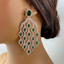 Restocked Rose Gold Diamond Earrings/Victorian earrings/Statement Earrings/CZ Earrings/ Indian Jewelry/ Sabyasachi Earrings/ Indian earrings
