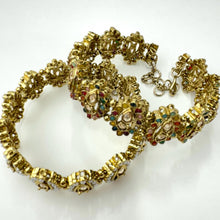 Pearl Polki Dull Gold Single Cuff Kada bangle 1pc, Indian Amrapali bangles, Antique bangles, Temple Jewelry, Stretchable Cuff Bracelet
