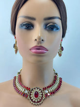 Ruby Victorian Moissanite Polki Kundan Necklace Sabyasachi inspired Necklace, Indian Bridal Jewelry, Bollywood Designer Necklace, Pakistani