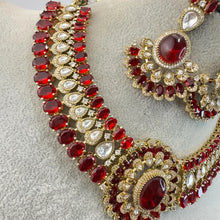 Ruby Victorian Moissanite Polki Kundan Necklace Sabyasachi inspired Necklace, Indian Bridal Jewelry, Bollywood Designer Necklace, Pakistani