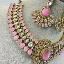 Pink Victorian Moissanite Polki Kundan Necklace, Sabyasachi Necklace, Indian Bridal Jewelry, Bollywood Designer Necklace,Pakistani