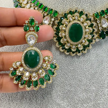 Green Victorian Moissanite Polki Kundan Necklace, Sabyasachi Necklace, Indian Bridal Jewelry, Bollywood Designer Necklace,Pakistani