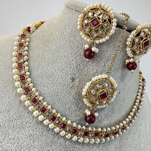 Ruby Antique Polki Kundan Necklace set, Indian necklace,Antique Dull Gold necklace, Indian,Pakistani Jewelry,Indian Wedding,Bridal set