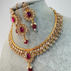 Ruby Gold Polki Necklace South Indian Jewelry Temple Jewelry Guttapusalu Necklace Wedding necklace