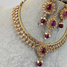 Ruby Gold Polki Necklace South Indian Jewelry Temple Jewelry Guttapusalu Necklace Wedding necklace