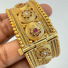 Gold plated Rajwadi Kundan openable Kada Bangle(1Pc)Single/Indian Kada/Wedding Jewelry/Kada/Punjabi Jewelry/Indian Wedding/Bollywood bangles