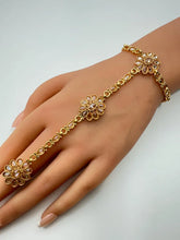 Gold Polki Hath Paan/Bracelet/Haath phool/Hathh Panja/finger Hand bracelet/Bridal Jewelry/hand harness/Indian Hand Jewelry/wedding jewelry