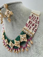 RubyGreen Gold Fine Kundan Pearl Necklace, Indian Jewelry, Indian wedding necklace, bridal jewelry, Punjabi Pakistani south Indian necklace