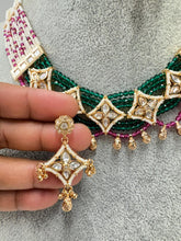 RubyGreen Gold Fine Kundan Pearl Necklace, Indian Jewelry, Indian wedding necklace, bridal jewelry, Punjabi Pakistani south Indian necklace
