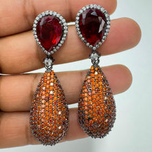CZ Nano Diamond teardrop earrings/Drop diamond earrings/Indian/Pakistani/Bollywood/CZ earrings/AD earrings/Statement earrings/Gift for her