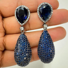 CZ Nano Diamond teardrop earrings/Drop diamond earrings/Indian/Pakistani/Bollywood/CZ earrings/AD earrings/Statement earrings/Gift for her