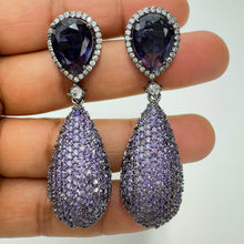 CZ Nano Diamond teardrop earrings/Drop diamond earrings/Indian/Pakistani/Bollywood/CZ earrings/AD earrings/Statement earrings/Gift for her