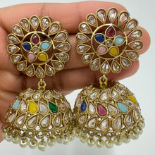 Antique Polki kundan Jhumka/stone Jhumka/Indian Jewelry/Pakistani Jewelry/Punjabi Jewelry/Statement earrings/Bridal earring/Indian wedding