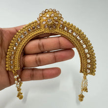 Gold Bridal Antique Classic Hair Brooch With Gold Plating kondai/Bharatanatyam Kuchipudi Dance/south indian wedding/Hair accessories