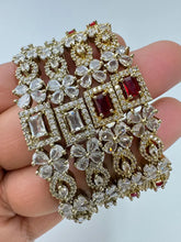 Victorian Dull Gold American Diamond(2 PCS)/CZ Bangles/Bracelet/Indian Party Wear Bangles/ CZ stone bangles/Indian wedding/bridal jewelry