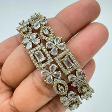 Victorian Dull Gold American Diamond(2 PCS)/CZ Bangles/Bracelet/Indian Party Wear Bangles/ CZ stone bangles/Indian wedding/bridal jewelry