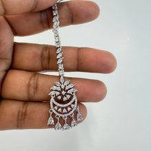 Dainty American Diamond Maang tikka/Indian Jewelry/ Indian Wedding Jewelry/ Pakistani Jewelry/ Jhoomer/ Matha patti/ Indian forehead jewelry