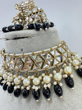 Black Antique Polki Kundan necklace set/Kundan Choker Necklace/Statement necklace/Indian/Punjabi Necklace/Pakistani Jewelry/Bridal necklace/