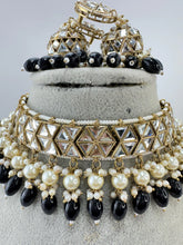 Black Antique Polki Kundan necklace set/Kundan Choker Necklace/Statement necklace/Indian/Punjabi Necklace/Pakistani Jewelry/Bridal necklace/
