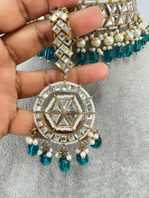 RamaGreen Antique Polki Kundan necklace set/Kundan choker Necklace/Statement necklace/Indian/Punjabi Necklace/Pakistani Jewelry/Bridal