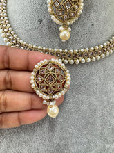 White Antique Polki Kundan Necklace, Kundan Necklace, Indian jewelry, Pakistani necklace, punjabi necklace, bridal, indian wedding