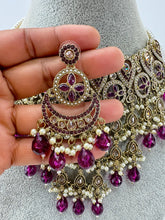 Purple Pearl Polki Kundan necklace set/Statement necklace Set/Indian Jewelry/Pakistani Jewelry set/Wedding necklace/Bridal necklace/Indian