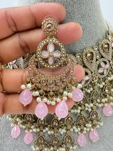 Pink Pearl Polki Kundan necklace set/Statement necklace Set/Indian Jewelry/Pakistani Jewelry set/Wedding necklace/Bridal necklace