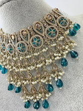 RamaGreen Pearl Polki Kundan necklace set/Statement necklace Set/Indian Jewelry/Pakistani Jewelry set/Wedding necklace/Bridal necklace