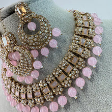 Pink Shadow Stone Kundan Necklace Set/ Bollywood Jewelry/ Indian jewelry/ Pakistani necklace/Punjabi/bridal necklace/Indian wedding